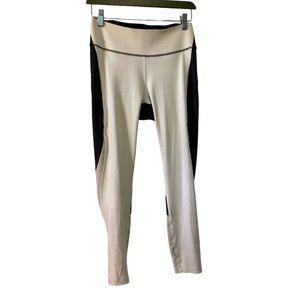 Outdoor Voices Leggings Workout Pants Yoga Tri-Color Gray White Cream Medium